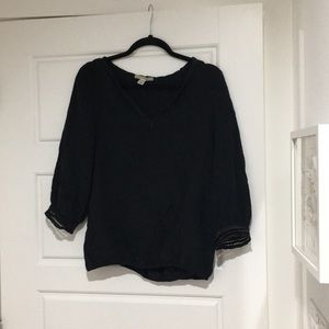 trinity 100% silk long sleeve blouse size S
